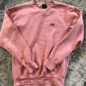 Obey crewneck light pink